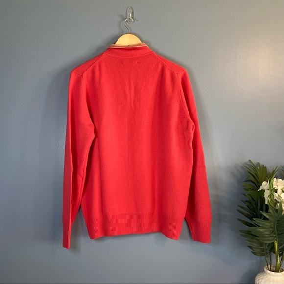 Brown’s Pink 100% Wool Super Geelong 1/4 Zip Sweater - Picture 2 of 9